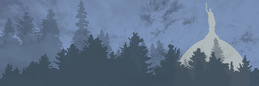Image of sky and mountain trees
